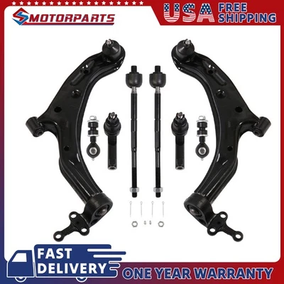 8X Front Lower Control Arms Sway Bars Tie Rods For 2000-2006 Nissan Sentra - Image 1 of 4
