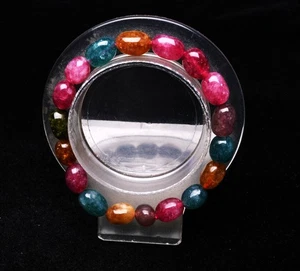 20g Natural Color Tourmaline  Quartz Gemstone Bangle Bracelet AAA - Picture 1 of 6