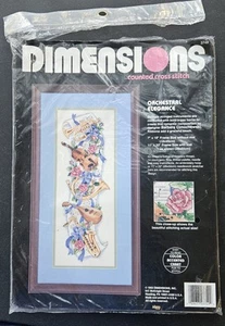 Vtg 1993 Dimensions "Orchestral Elegance" cross-stitch New/ Open Package - Picture 1 of 2