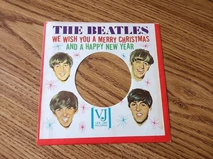 The Beatles RARO 1964 Vee Jay original Feliz Navidad funda foto excelente estado - Imagen 1 de 5