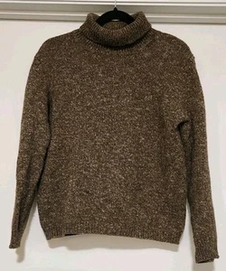 Mademoiselle NON NON Rollkragenpullover Damen Large olivbraun Wolle Kaschmir - Bild 1 von 13