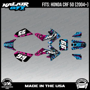 Graphics Kit for Honda CRF50 (2004-2012) or (2013+) Revolt- Pink - Picture 1 of 4