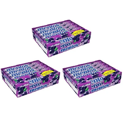 Mentos Chewy Mint 糖果卷葡萄 1.32 盎司/14 件(12 件装)3 件套 — 第 1/4 张图片