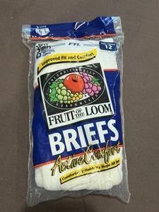 Vintage Boys Fruit Of The Loom Briefs 3 Pack Active Comfort Size 12 Retro Cotton - Picture 1 of 2