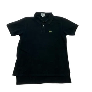 Vintage Izod Lacoste Polo Shirt Mens Large L Black Short Sleeve Cotton Preppy - Picture 1 of 9