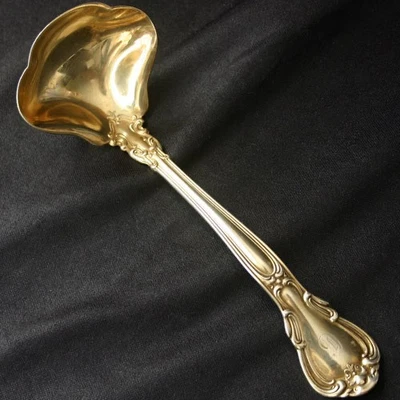 Gorham Oro Lavado Esterlina CHANTILLY Gravy Cucharón G Foto 1 de 4