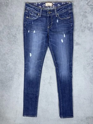 Paige Jeans Womens 26 Blue Premium Denim Dark Wash Skyline Drive Low Rise Skinny - Image 1 of 4