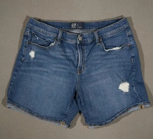 XA07456 IMPRESIONANTES **GAP** 5" PANTALONES CORTOS VAQUEROS AZULES DESTRUIDOS DE FÁBRICA PARA MUJER talla 30 - Imagen 1 de 6