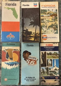FLORIDA Reise Straßenkarten (6 Stück) Golf, Amerika, Chevron SUNOCO, Phillips 66 - Bild 1 von 4