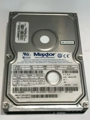 MAXTOR 51024U2 02A 04A 51A DA620CQ0 10.2GB IDE HARD DRIVE           aa5fb5C - Image 1 of 2