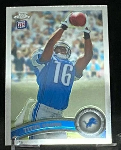 2011 Topps Chrome Rookie Card #137 Titus Young Detroit Lions - Picture 1 of 2