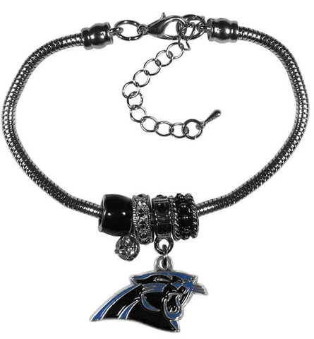 Siskiyou NFL Womens Carolina Panthers Euro Bead Bracelet Cover