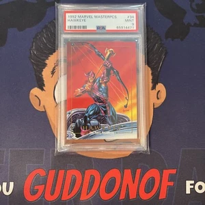PSA 9 MINT 1992 Marvel Masterpieces HAWKEYE #34 - Picture 1 of 3