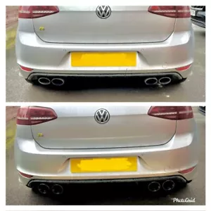 Golf R MK7 3.75" Stainless Exhaust Tips - DIRECT REPLACEMENT SLIP ON Black - Picture 1 of 1