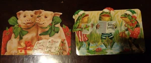 Lot of 6 small Animal Christmas greeting cards #41 - Picture 1 of 7