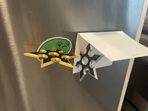 Ninja Star Kühlschrankmagnete x3 (Farben: Silber, Gold oder maßgeschneidert) - Bild 1 von 3