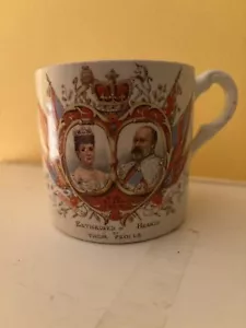 Commemorative Cup Honoring Coronation of King Edward VII, Queen Alexandra - Picture 1 of 8
