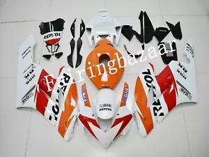 Fit for 2004 2005 CBR1000RR REPSOL White Red Orange ABS Injection Fairing Kit - Foto 1 di 9