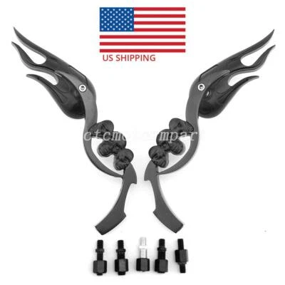 Espejos retrovisores Skull moto para Yamaha Virago XV 250 500 535 700 750 920 Foto 1 de 4