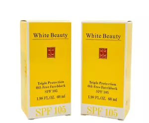 White Beauty Triple Protection SPF 105 Oil-Free Faceblock 1.98 fl oz/60 ml (2pk) - Picture 1 of 4