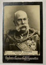 1898-1902 Ogden's Cigarette Cards Tobacco Emperor Francis Joseph, Austria