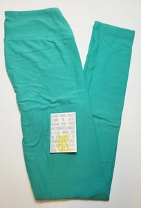 LuLaRoe OS Leggings TEAL Sea Green Solid Color One Size (Fits Size 2-10) NWT - Picture 1 of 7