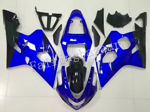 Fit for 2004 2005 GSXR600 GSXR750 Blue Black Silver ABS Injection Fairing Kit - Foto 1 di 6