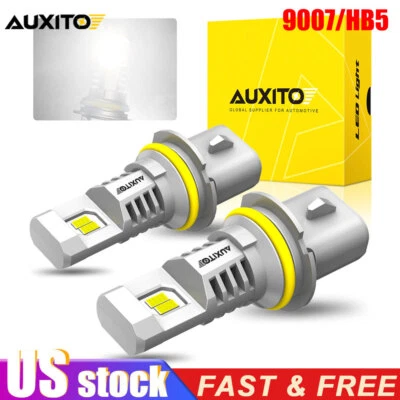 AUXITO 9007 HB5 LED Headlight Super Bright Bulbs Kit HIGH/LOW Beam 6500K White - Image 1 of 4