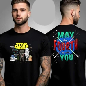 Star Wars Day 2025 May The 4th Be With You Star Wars Characters Unisex T-shirt - Picture 1 of 5