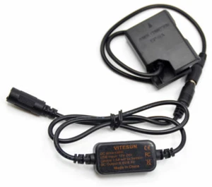 DC power cable+EP-5A EN-EL14 dc coupler fit car charger for Nikon D5500 P7800 - Picture 1 of 4