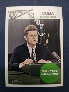 2012 Topps Flashback U.S. Cuba Nf-UC Heritage JFK  1963 Mint Free Shipping!! - Picture 1 of 4