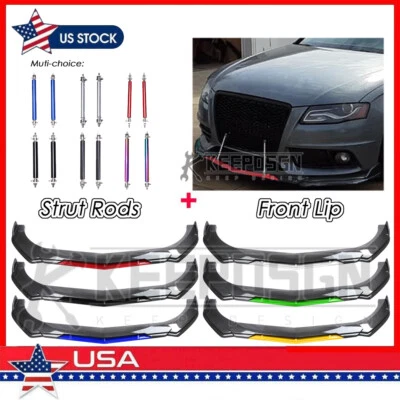 Parachoques delantero para Audi S4 B5 B6 B8 B9 parachoques divisor de labios alerón piezas varilla Foto 1 de 4