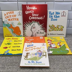 Set Of 7 Dr Seuss Books Hardcover Literacy Reading Fun Classroom Homeschool - Imagen 1 de 21