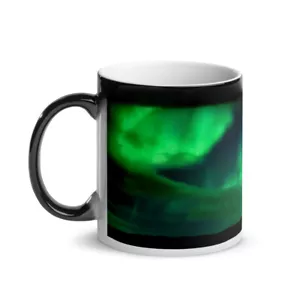 Aurora Borealis Heat Sensitive Color Changing Magic Coffee Tea Mug 11 Oz - Picture 1 of 3