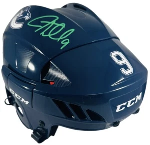 Casco de tamaño completo firmado por JT Miller Vancouver Canucks FS autografiado + Beckett Certificado de Autenticidad - Imagen 1 de 4