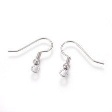 500pc 316 Stainless Steel Earring Hooks Finding Ear Wire Jewelry Making 20x21mm