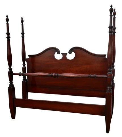 Vintage Mahogany Traditional Style Full Size Headboard & Footboard Cover
