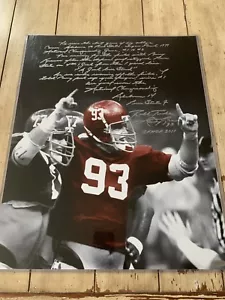 Marty Lyons Autographed/Signed 16x20 Photo Alabama Crimson Tide Inscription - Picture 1 of 7