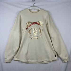Disney World Spirit Trikot XL beige gold rot Pailletten Santa Mickey Glitzer 2022 - Bild 1 von 8
