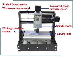 『ITA』 Small GRBL 1610 Pro DIY CNC Router USB PCB Milling Engraver Laser Machine - Bild 1 von 11