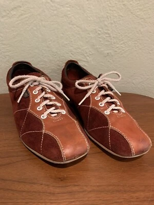 Zapatos de boliche de gamuza vintage DEXTER para mujer rojo granate tostado | APPX. TALLA 8,5 Foto 1 de 4
