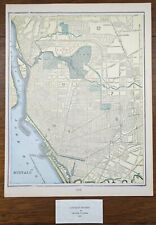 Vintage 1900 BUFFALO NEW YORK Map 11"x14" ~ Old Antique Original WEST SENECA
