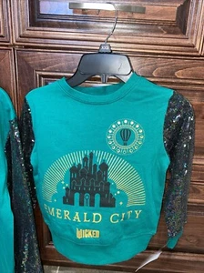 Universal Studios WICKED Sweatshirts SEQUINS Green Girls youth sizes sequined - Picture 1 of 11
