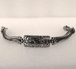 Designer TAG Bar Bracelet Handmade in Solid 925 Sterling Silver 12 grams - Picture 1 of 9