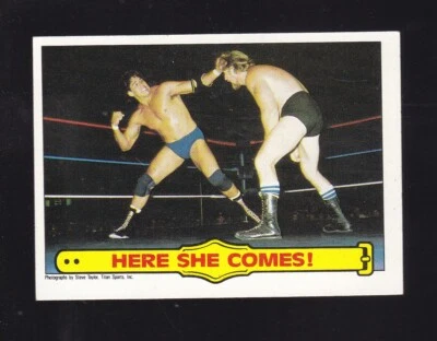 1985 Topps Titan Sport WWF Wrestling Tito Santana #28 Here She Comes - Image 1 of 2