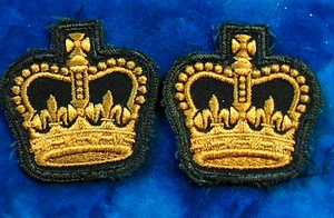 Insignias obsoletas de suboficial de las Fuerzas Armadas Canadienses Corona de la Reina WO - Imagen 1 de 1