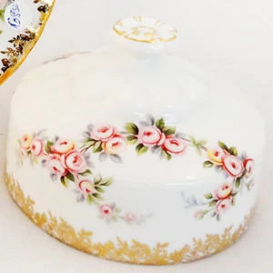DIMITY ROSE by Royal Albert Covered Butter Top 4" NEW NEVER USED made England - Picture 1 of 3