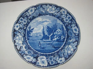 Historical Staffordshire New York Brooklyn Heights Plate By Stevenson 1825 - Picture 1 of 12