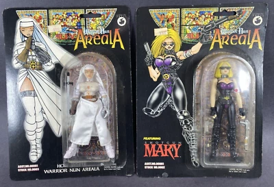 Lote de 2 figuras 1997 Ben Dunns Warrior Nun Holy White & Shotgun Mary - sin abrir Foto 1 de 4