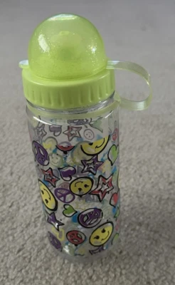 Plastic Water Bottle Smiley Face Design - 16 fl oz - Multicolor - NEW - Image 1 of 3